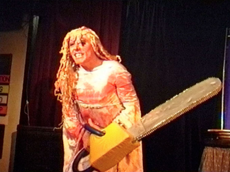 Carrie’s chainsaw glee!